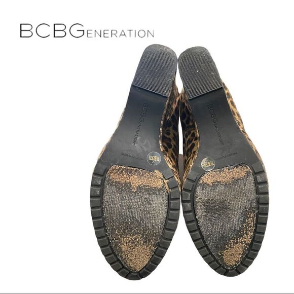 BDBGeneration Cheetah Animal Print Platform Wedge Ankle Boots Booties 7.5 - Picture 6 of 6